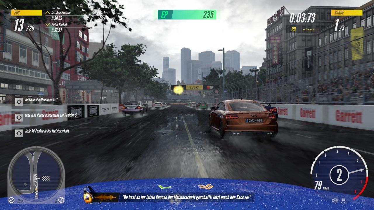 Project Cars 3 bietet ein dynamisches Wettermodell