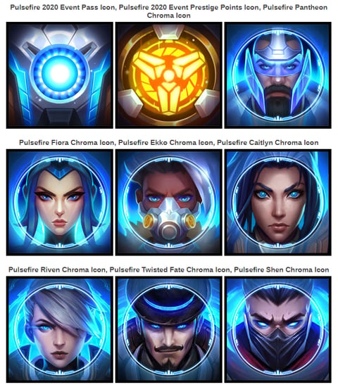 Pulsefire event icons lol