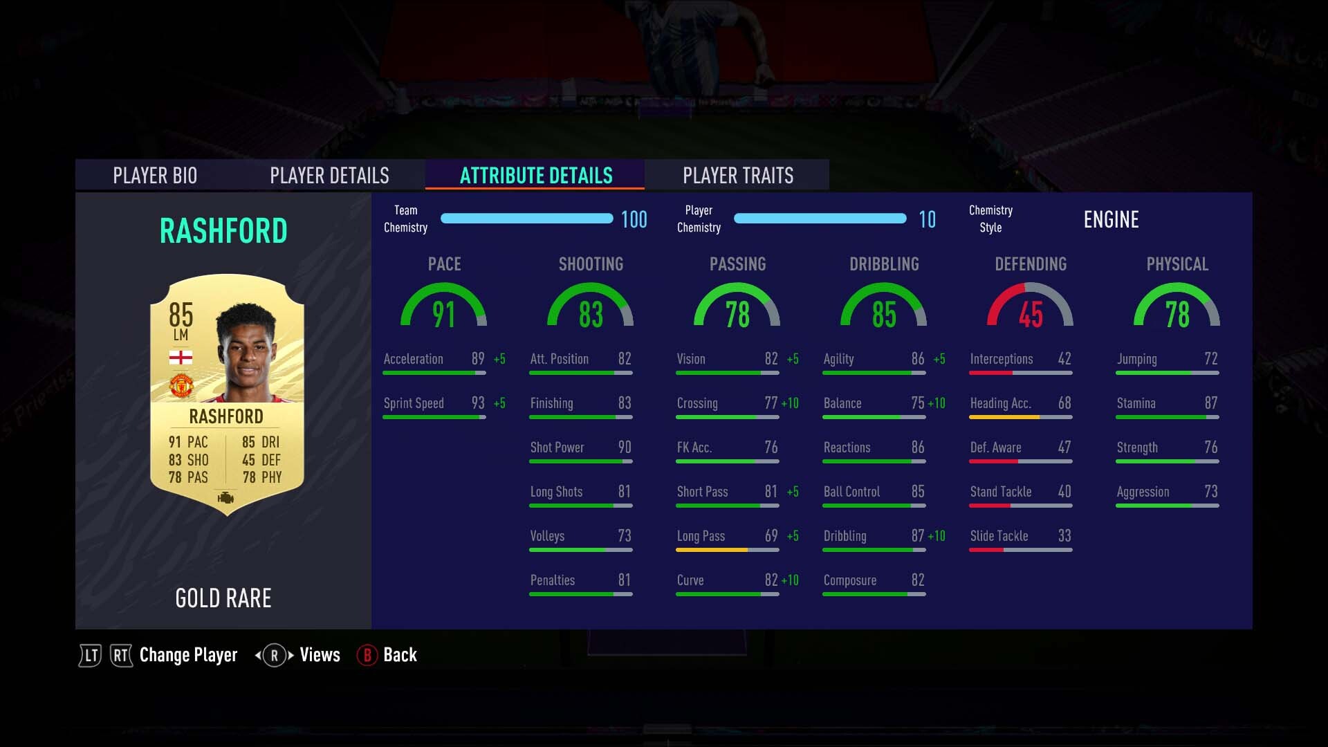 Rashford fut21 card