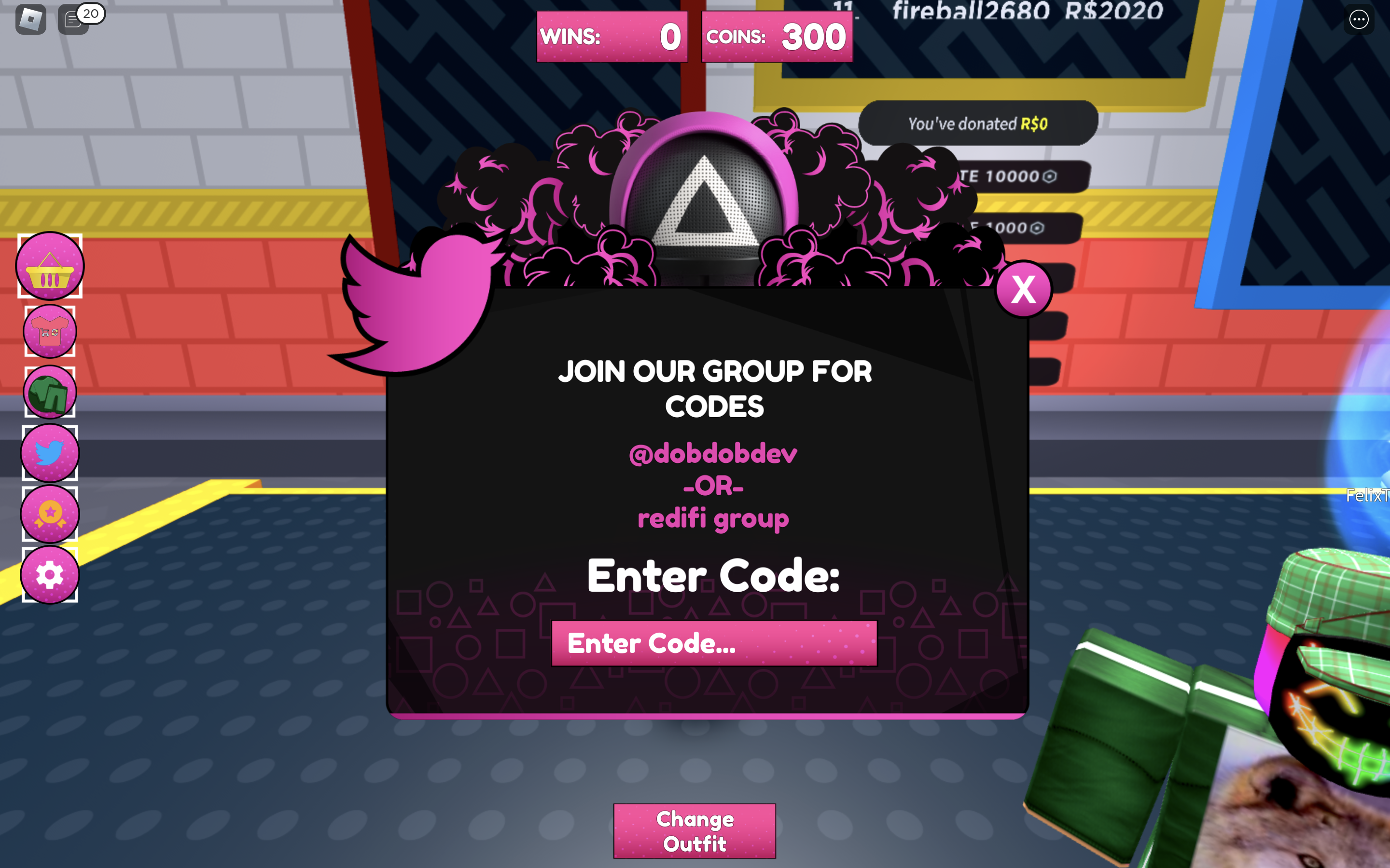 redeem codes in Squid Game X