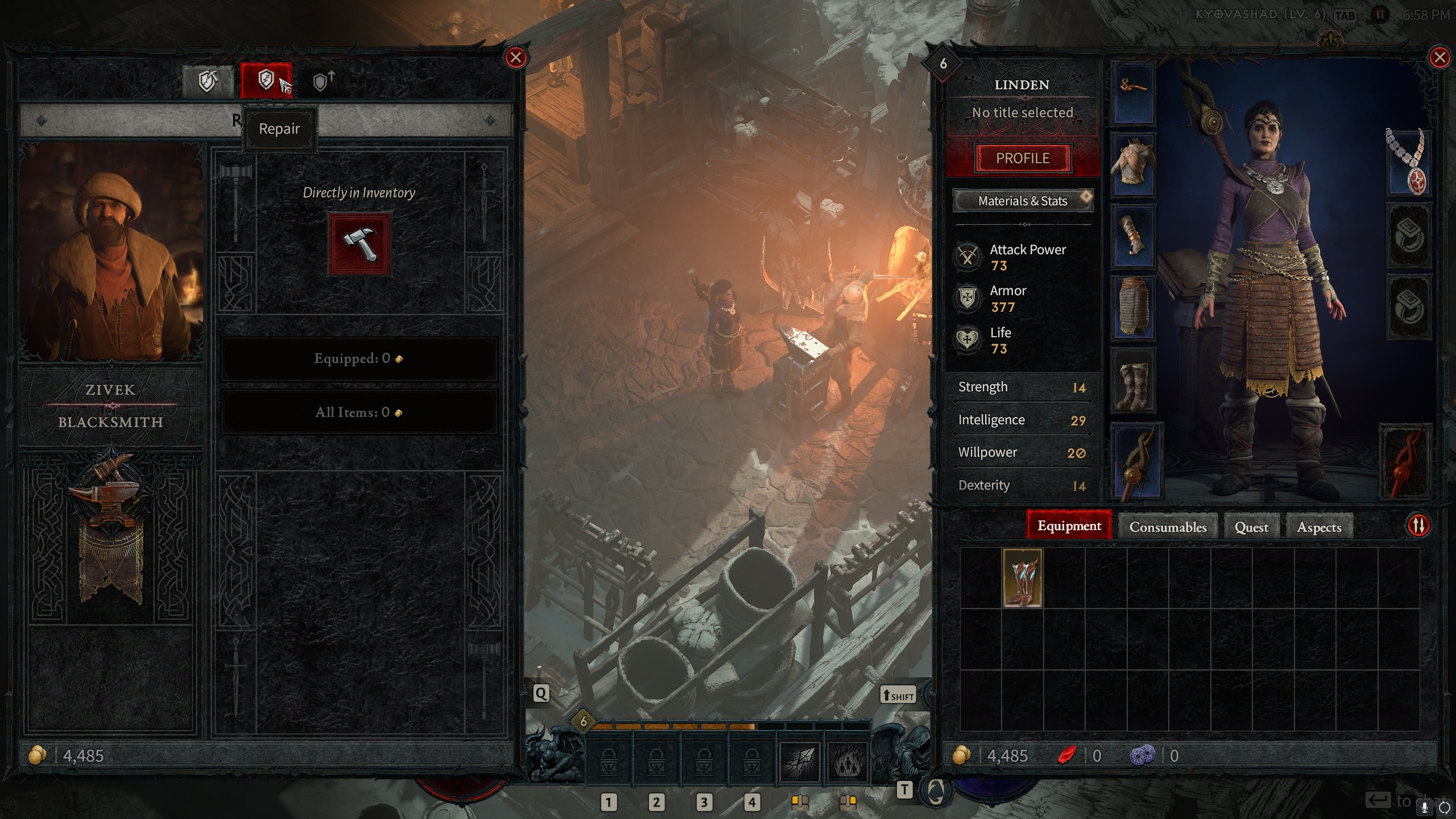 UI in Diablo 4