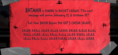 Rocket league batman clue website