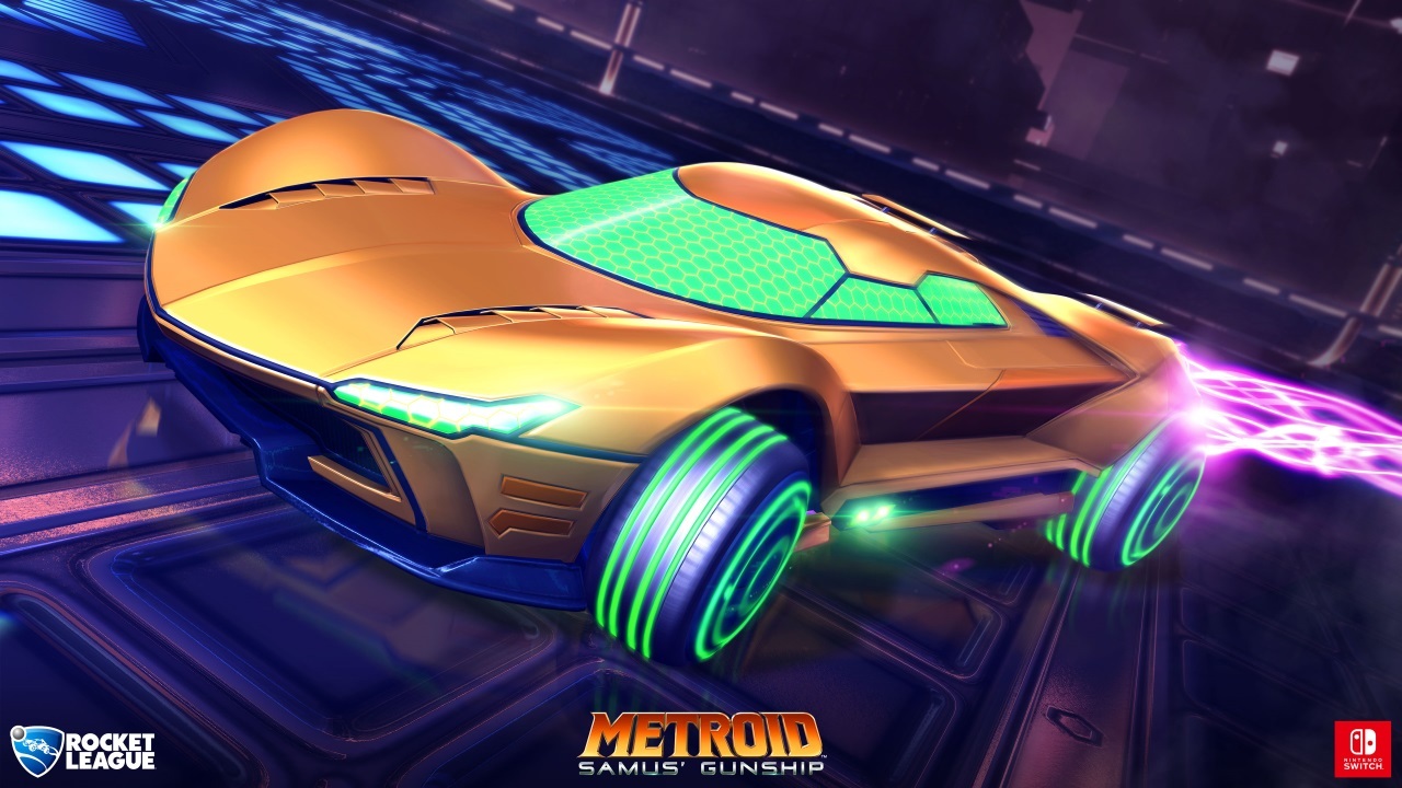 Rocket league best crossover decals Samus Gunship