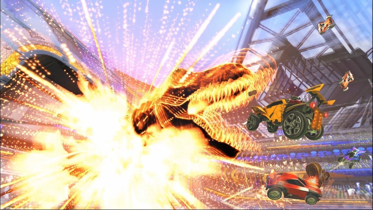 Rocket league best goal explosions t rex
