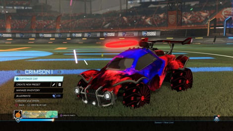 Rocket league crimson interstellar decal