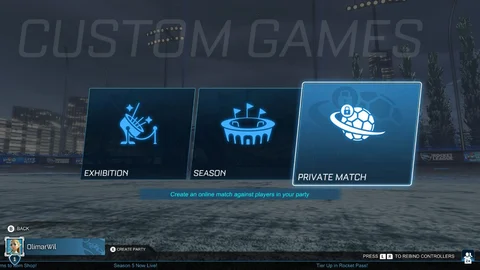 Rocket league custom play menu