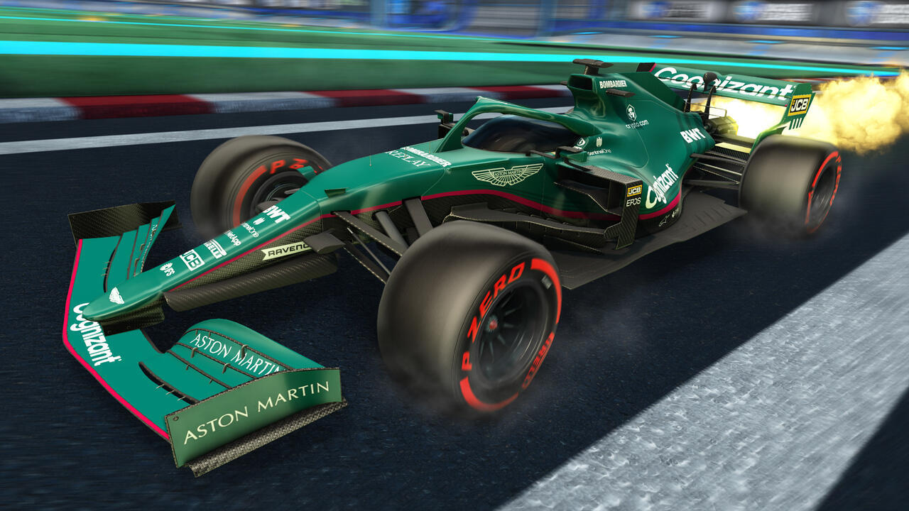 Rocket league f1 decals aston martin
