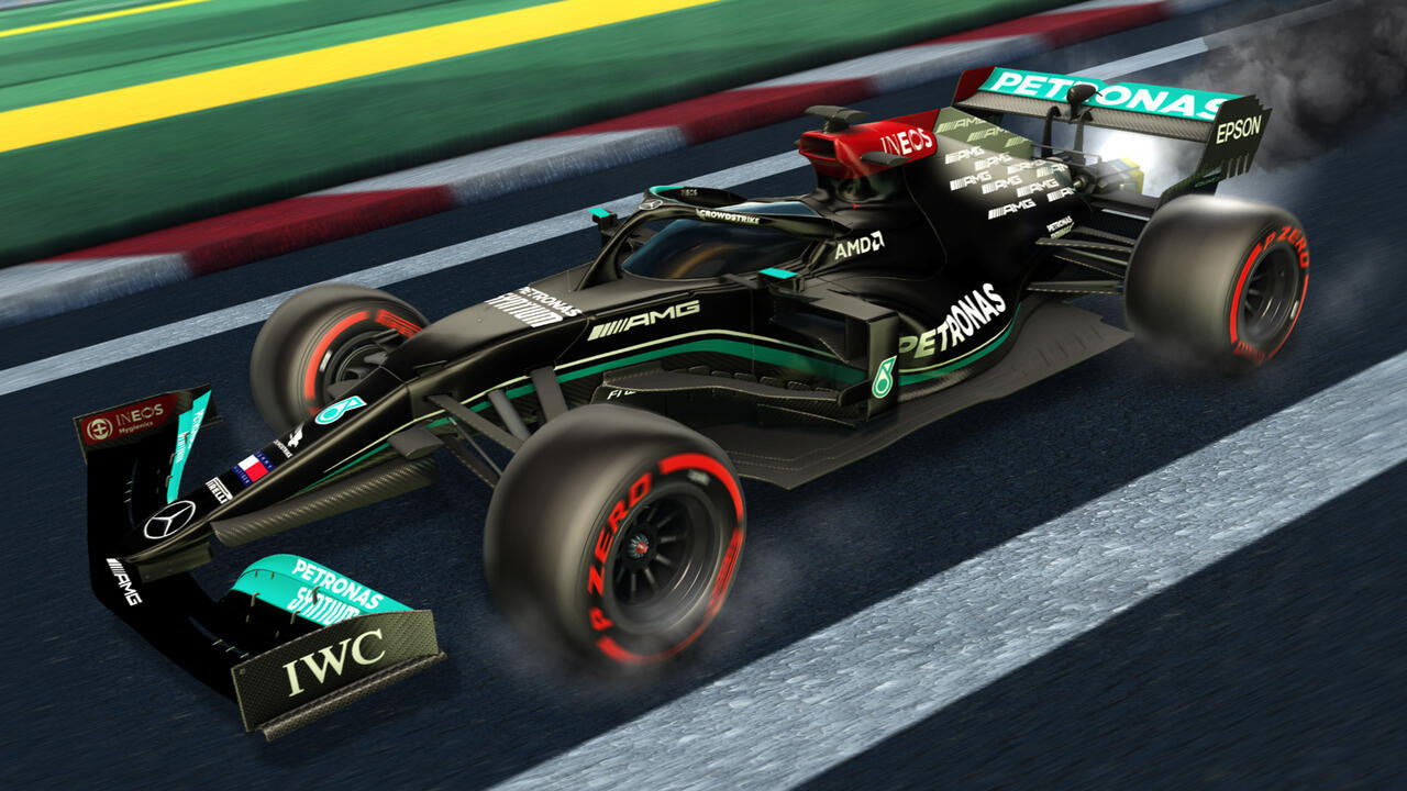 Rocket league f1 decals mercedes