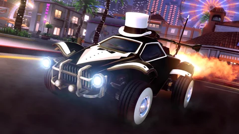 Rocket league fancy formal white hat