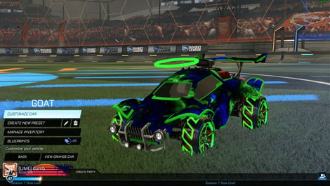 Rocket league forest green interstellar decal