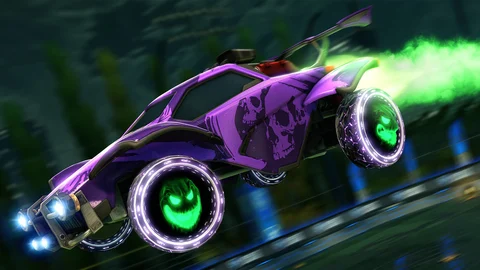Rocket league halloween demon disc eg wheels