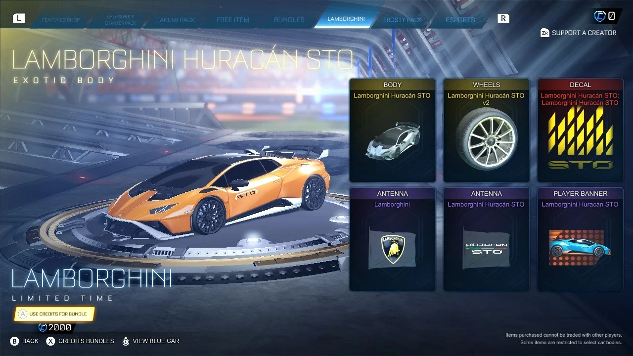 rocket league lamborghini