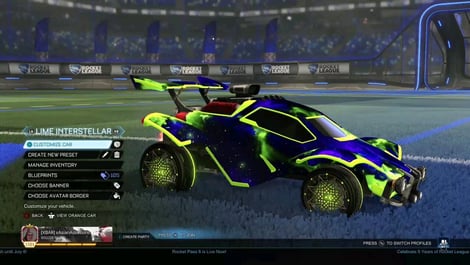 Rocket league lime interstellar decal