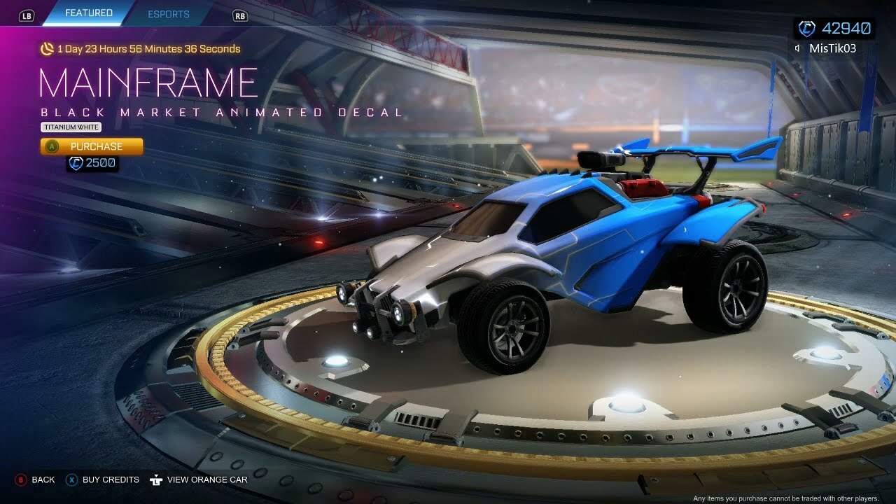 Rocket league mainframe decal