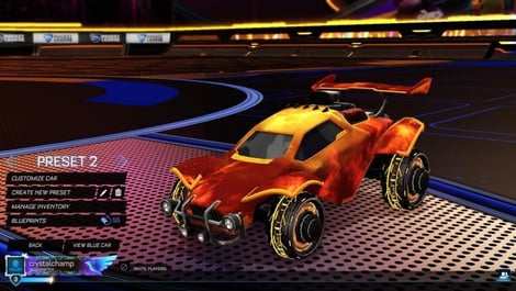 Rocket league orange interstellar decal