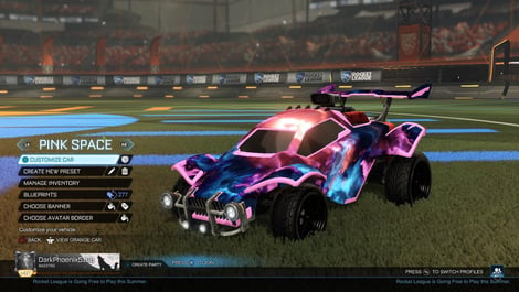 Rocket league pink interstellar decal