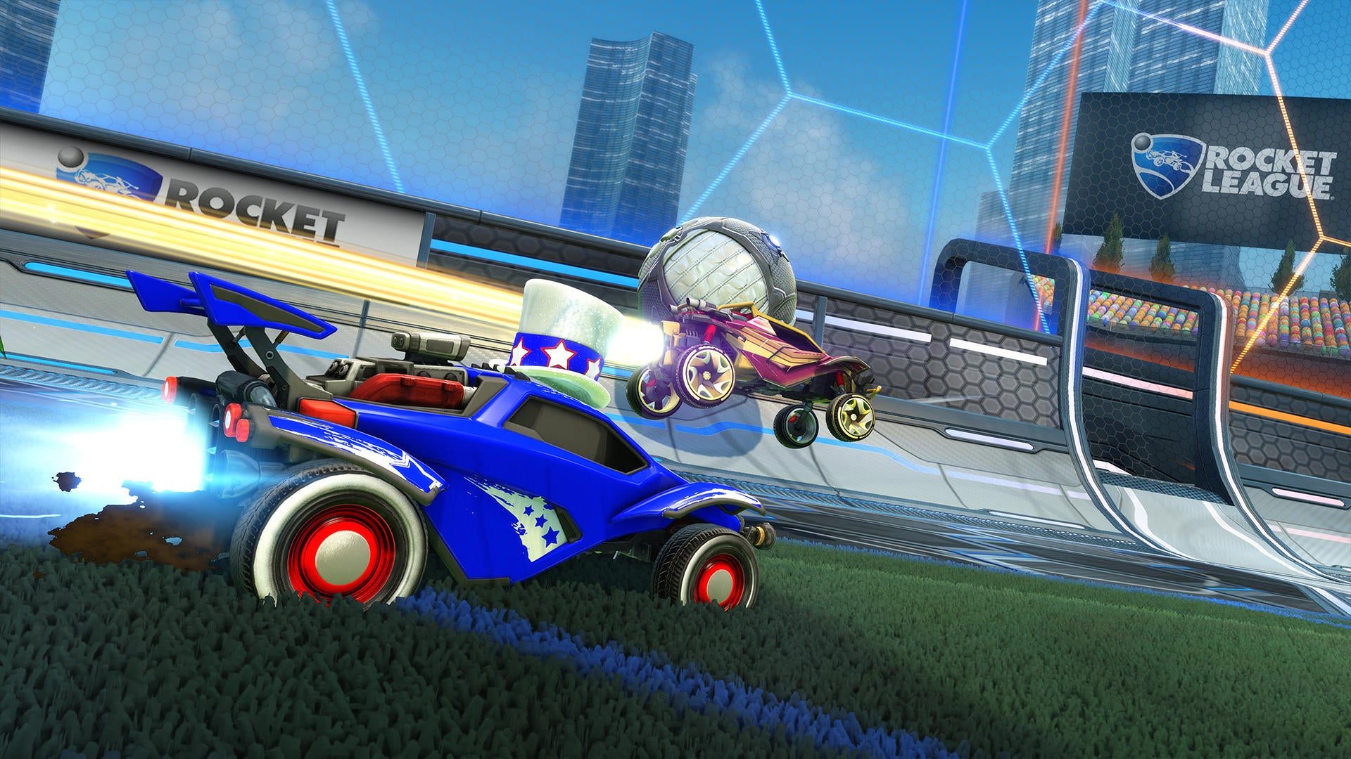 Rocket League cars battle