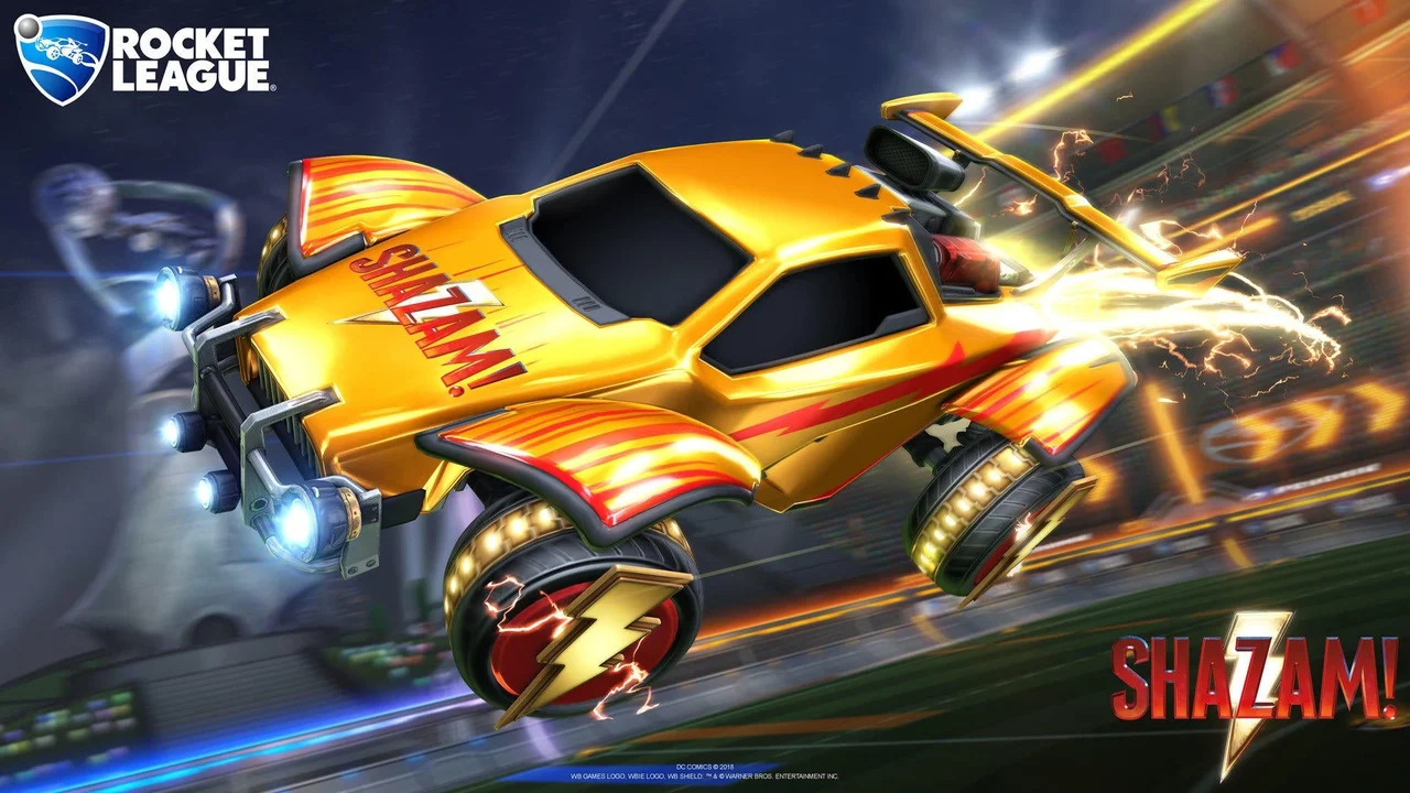 rocket league shazam aufkleber