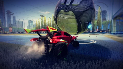 Rocket league with steering wheel