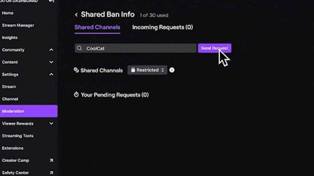 Twitch Share Info