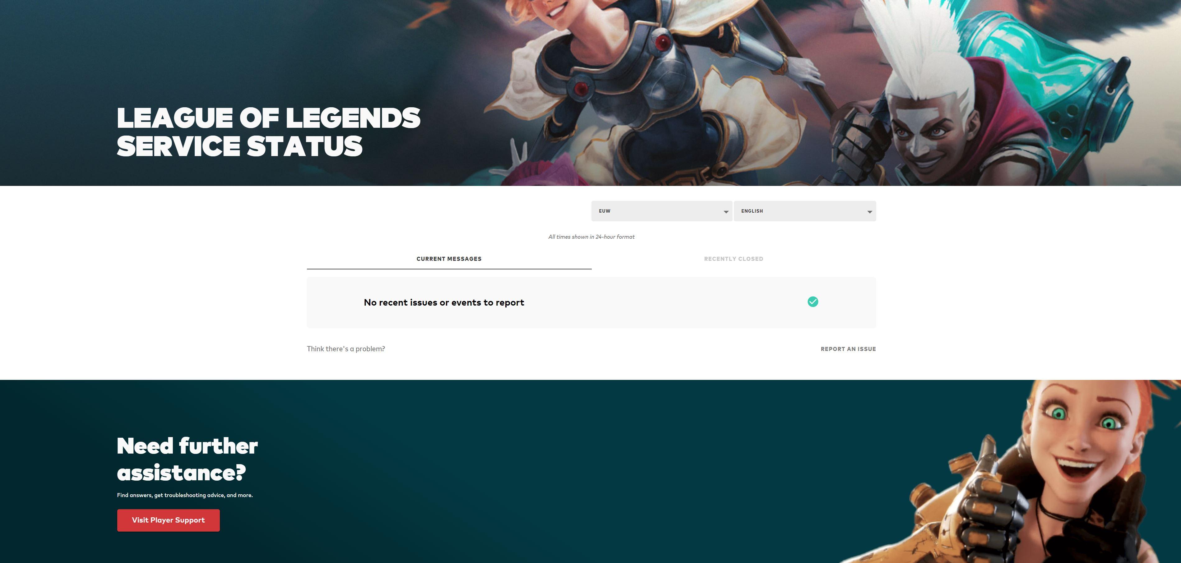 Server status english