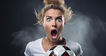 Shocked fußballerin