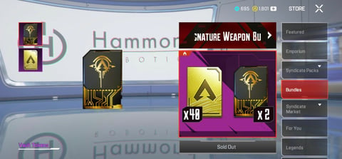 Signature weapon bundle