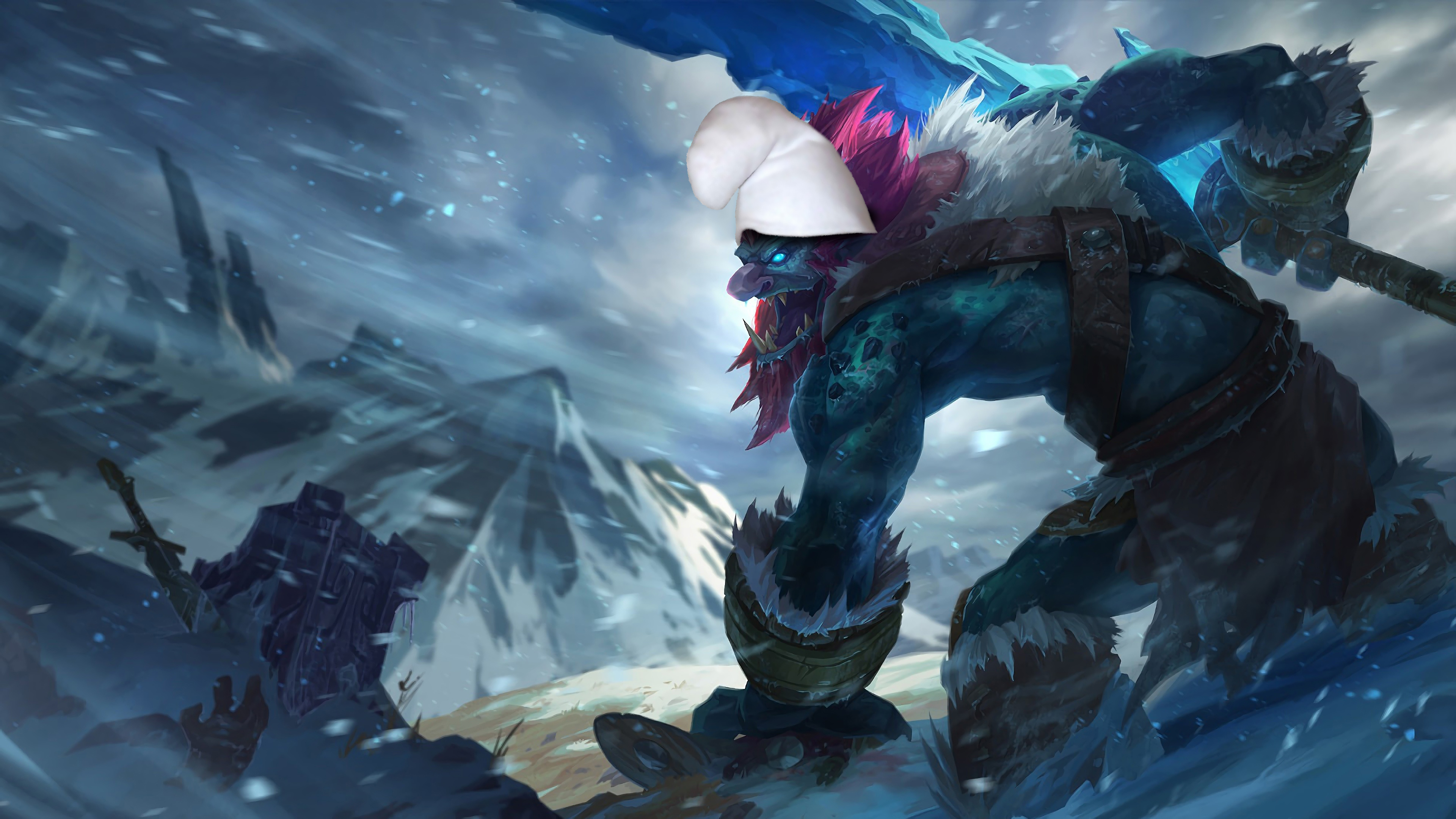 Trundle Splash Art - League of Legends Smurf