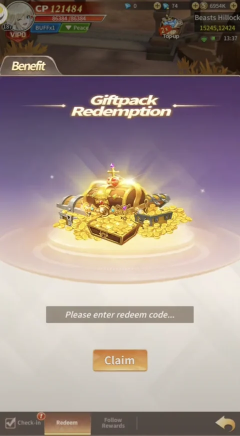 Starlight isle how to redeem codes