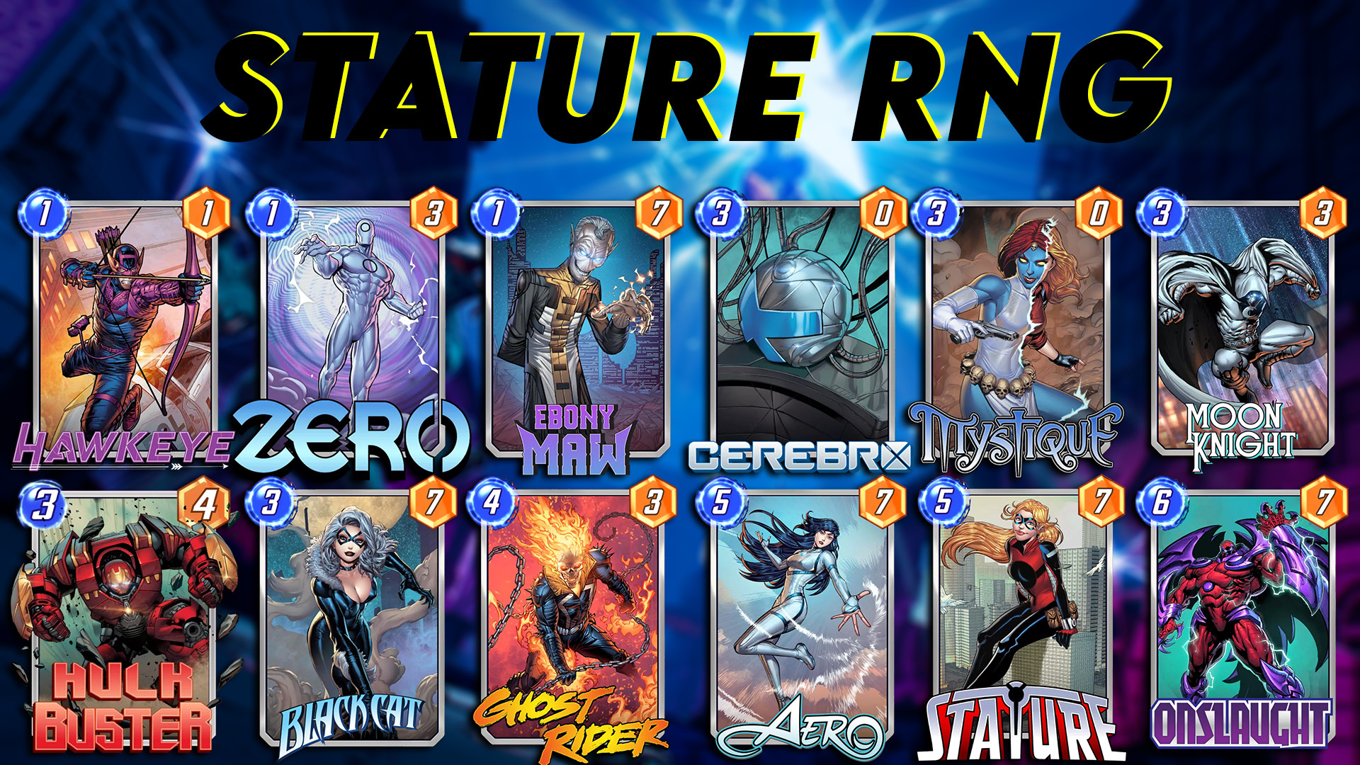 Stature RNG deck profile. | © Second Dinner