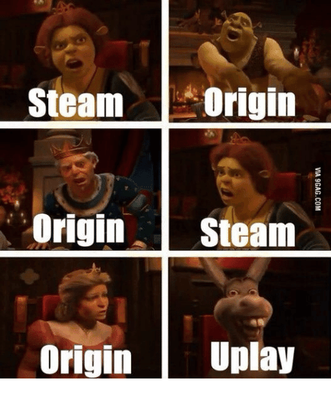 Steam and origin meme