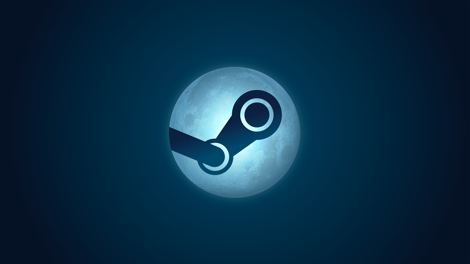 Steam Logo in the moon