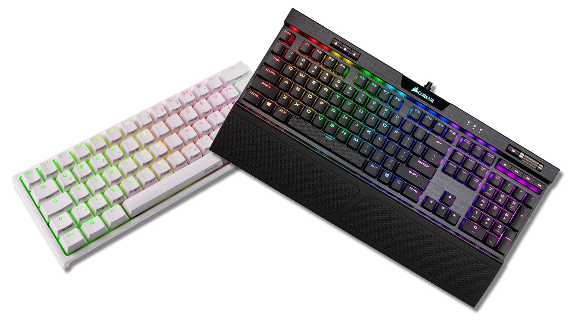 Das sind nur zwei der vier Top-Tastaturen. © Corsair, Ducky