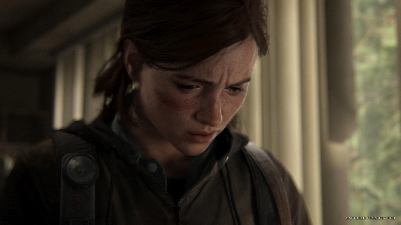 Ellie looking sad in The Last of Us Part 2