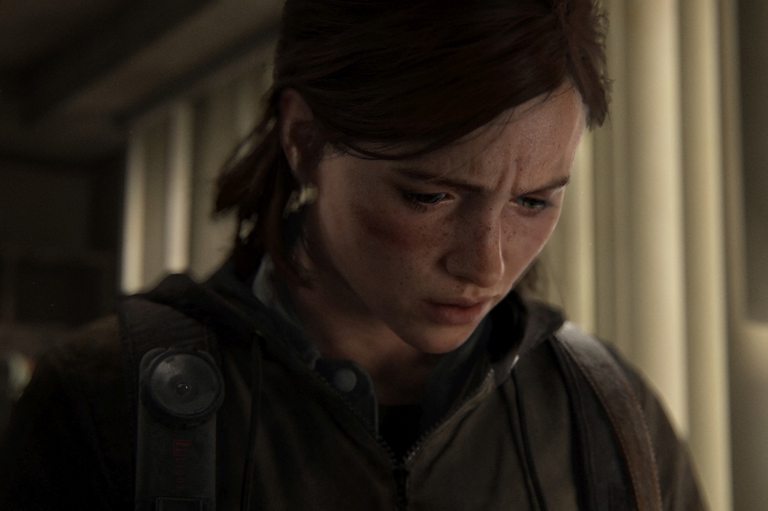 Ellie looking distressed in The Last of Us Part 2