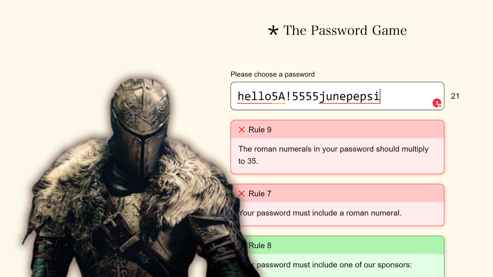 The password game