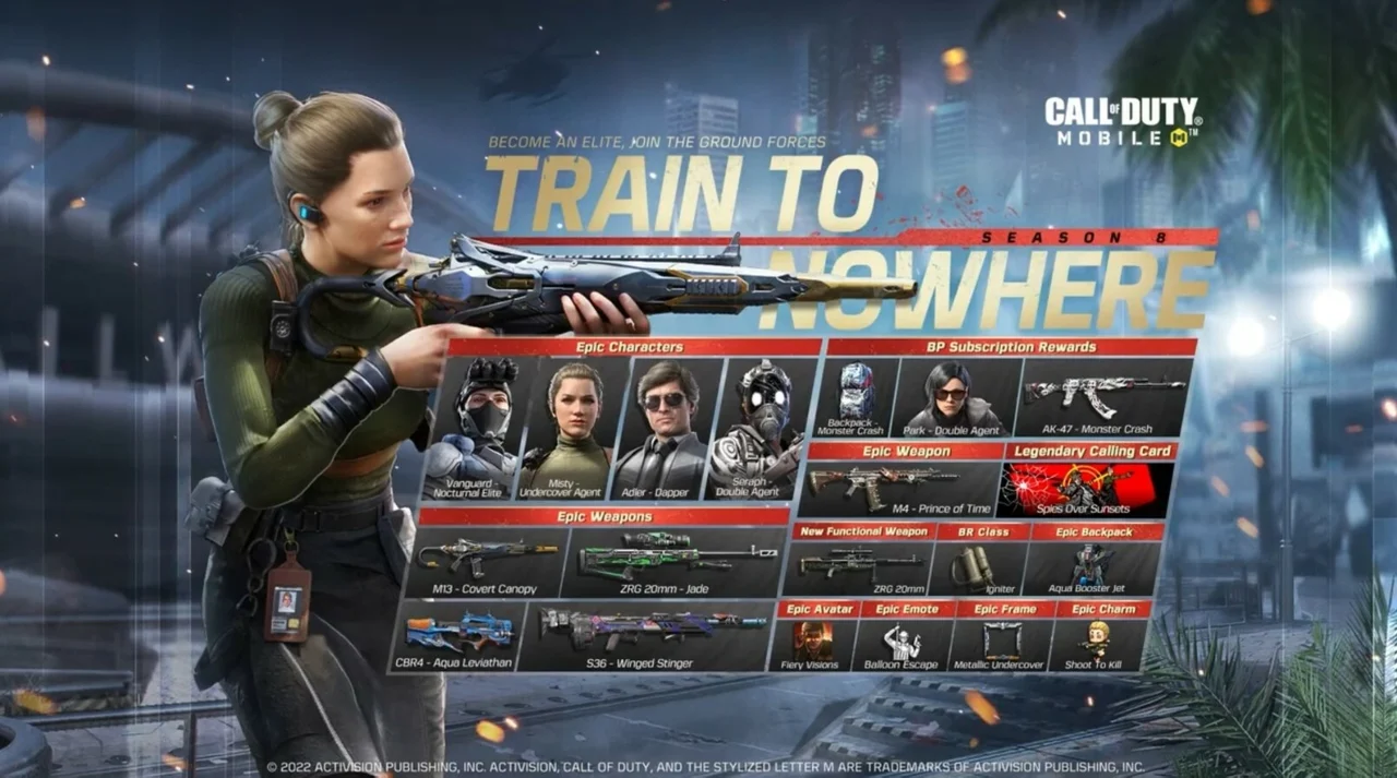 COD Mobile Season 8 train to nowhere battle pass