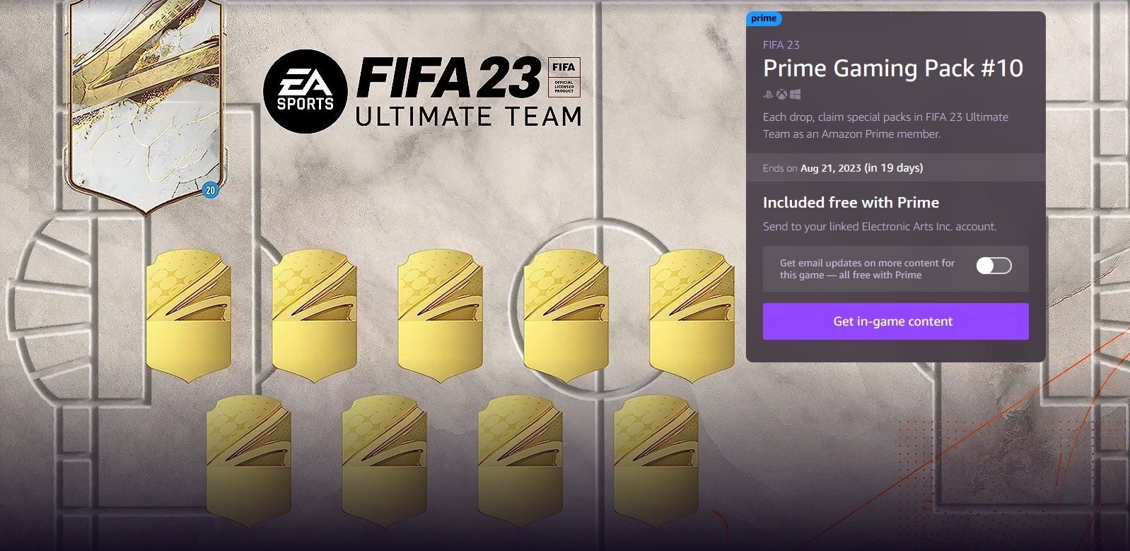 twitch prime gaming fifa 23 rewards july