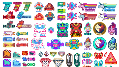 Valorant glitch pop stickers