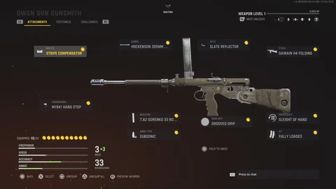 Vanguard owen gun setup