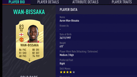 Wan bissaka card