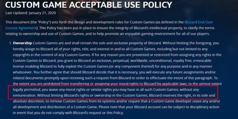 Warcraft III reforged tos moral rights png