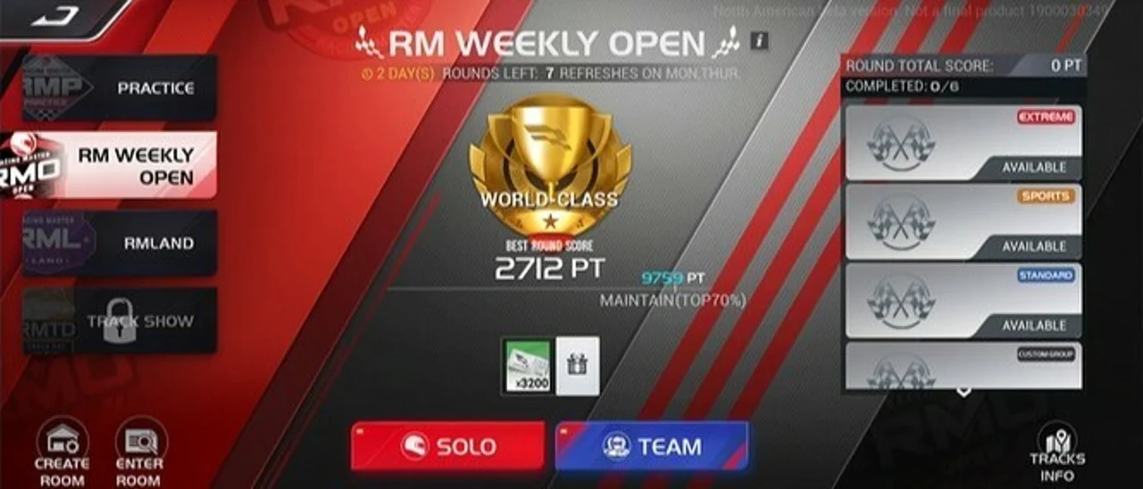 Racing Master Weekly Open