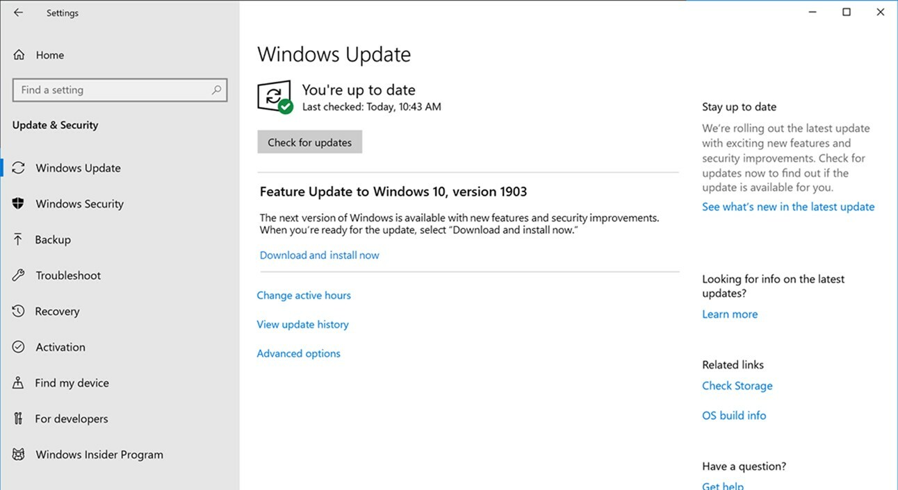 Windows 10 update