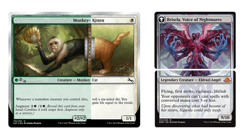 Worlds of mtg multicard monkey kitten brisela