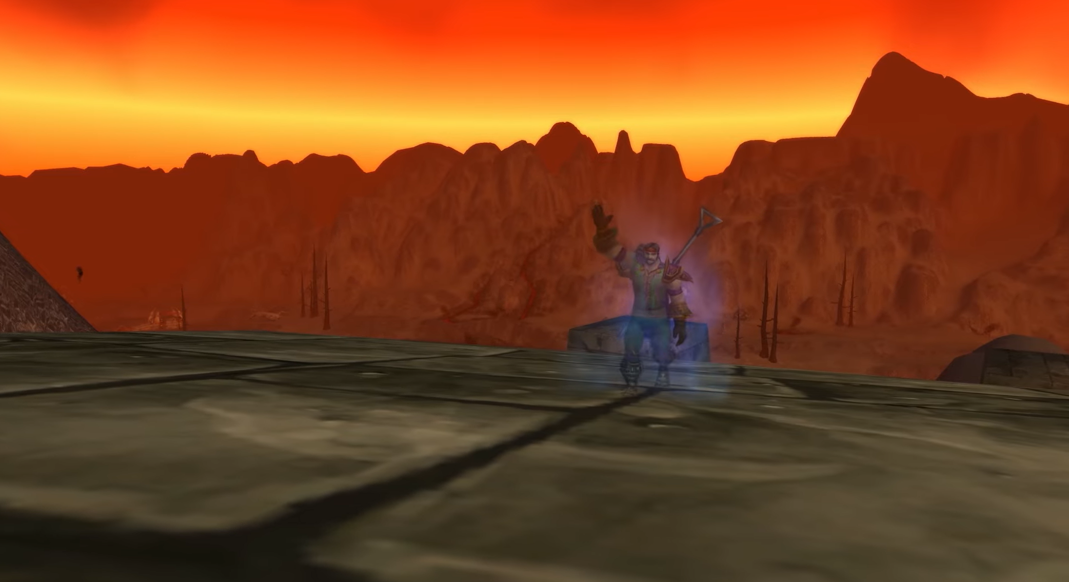 Fantasma humano muerto en World of Warcraft Classic en Searing Gorge