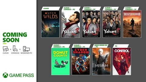 Xbox game pass januar the medium yakuza