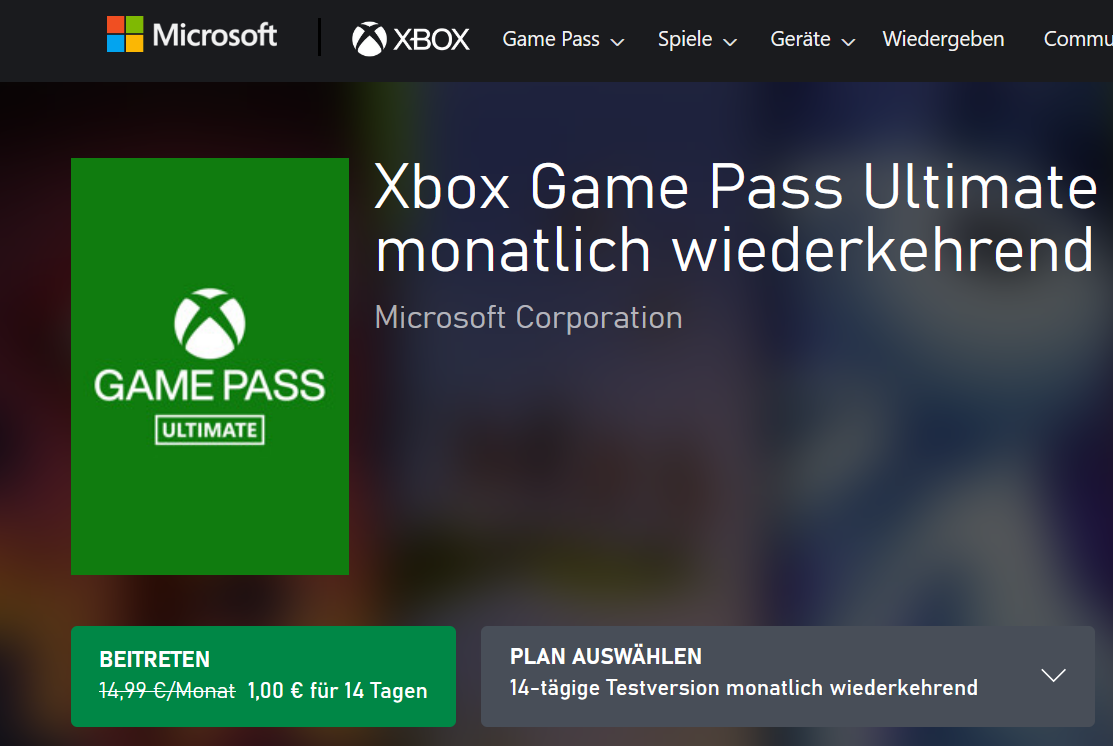 Xboxgamepass1euro