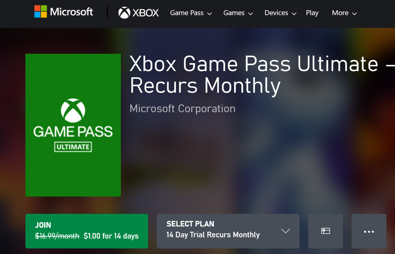 Xboxgamepassonedollar
