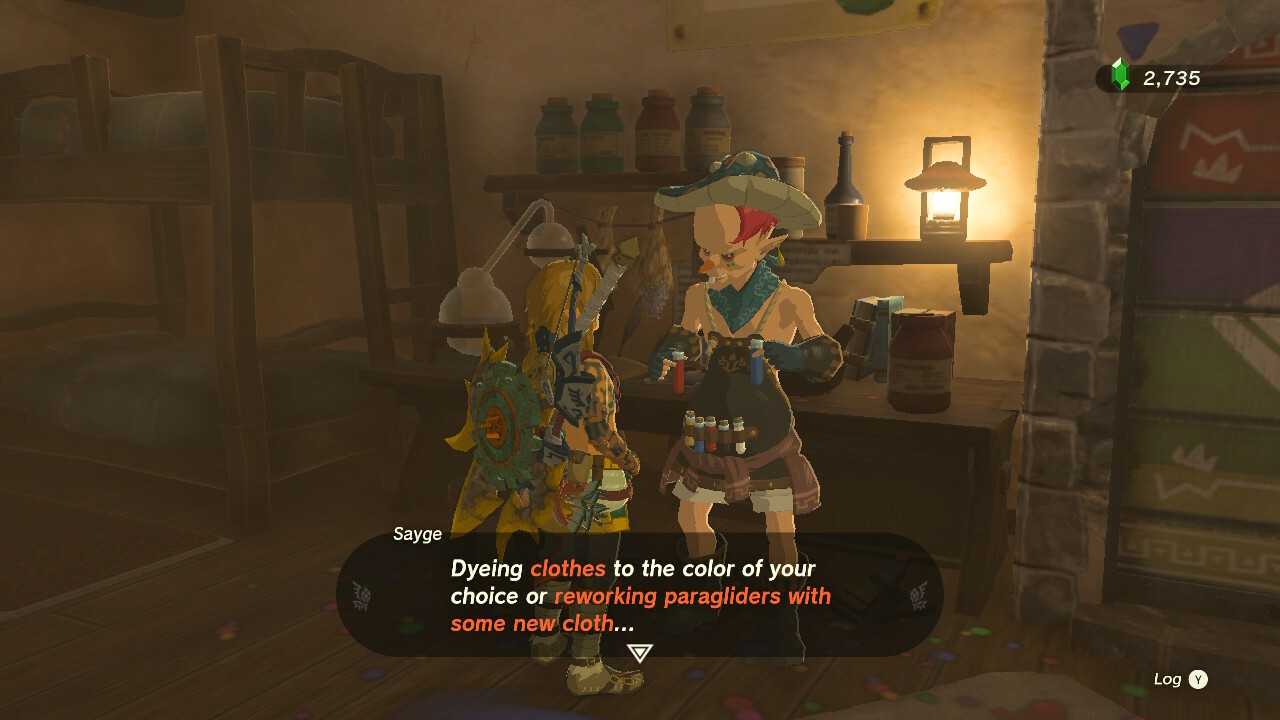 Zelda Tears of the kingdom Dye Shop